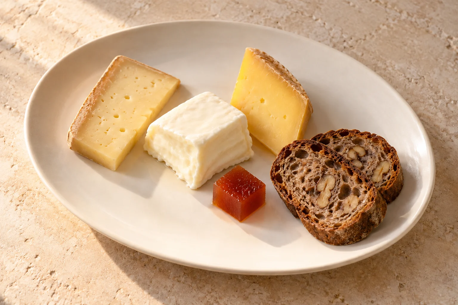 Cheeses of the Veneto · Three local cheeses, quince & walnut bread · Riva