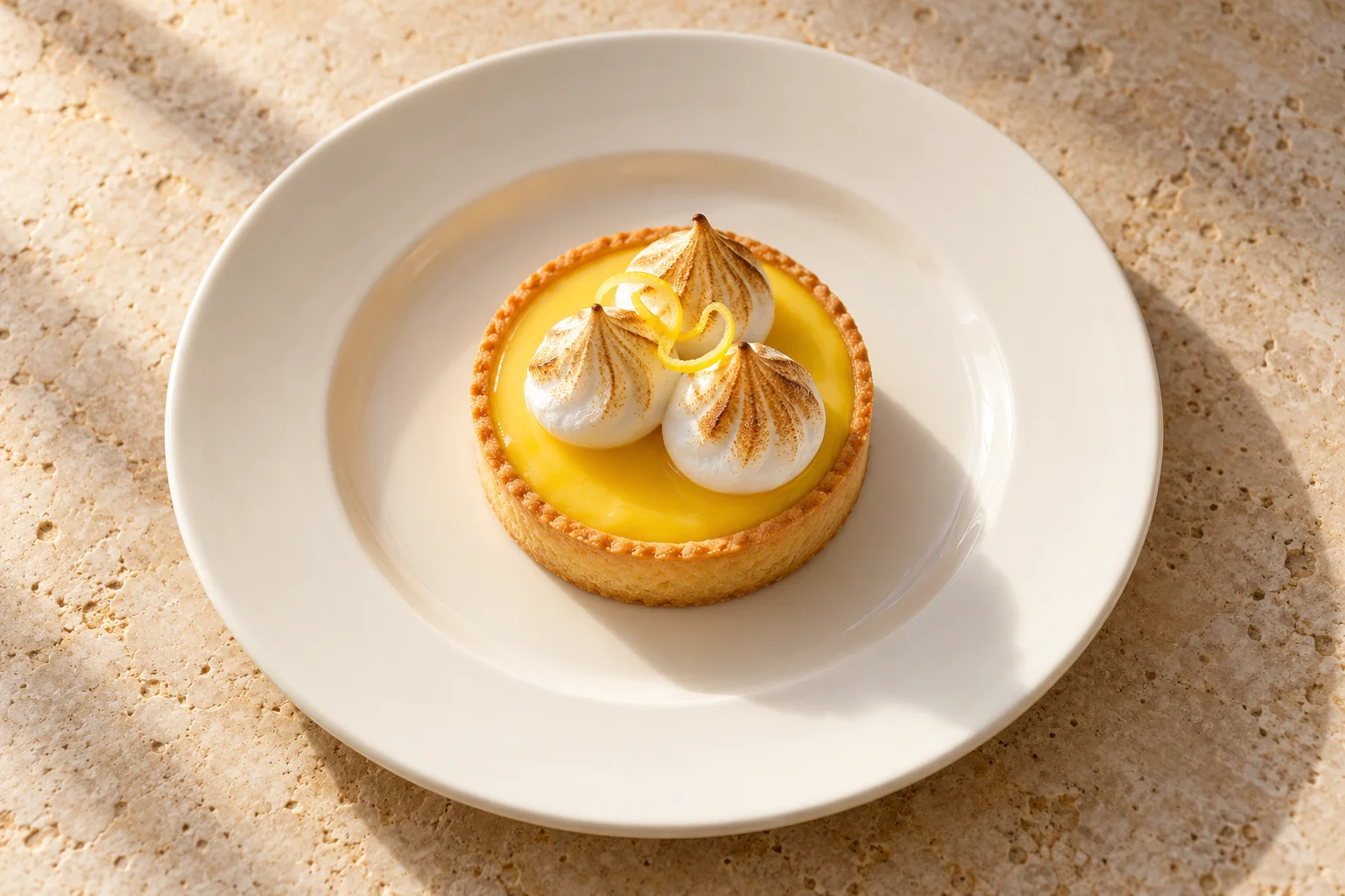 Lemon tart · Italian lemon curd & toasted meringue · Riva