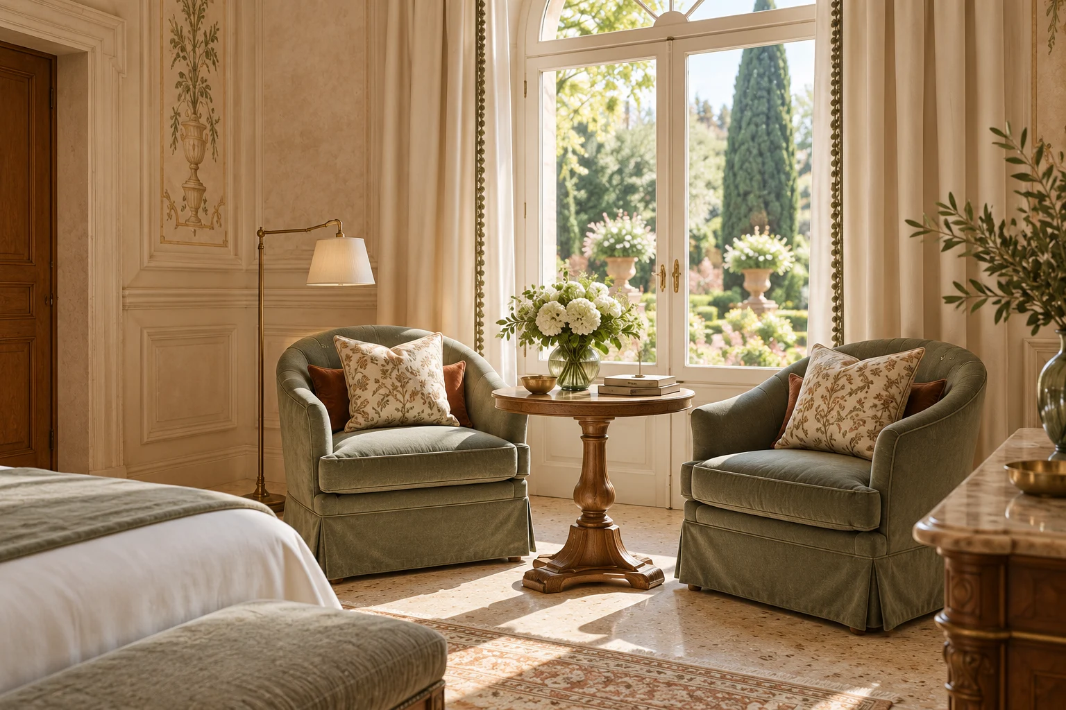 The private living or reading area · Giardino Room