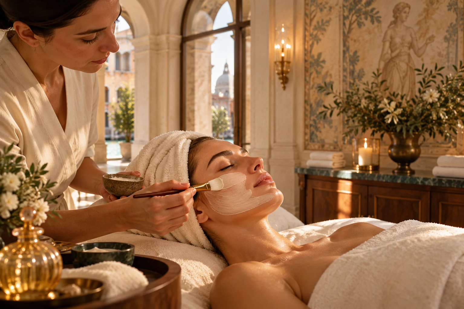 A gentle facial treatment at Acqua Aurelia