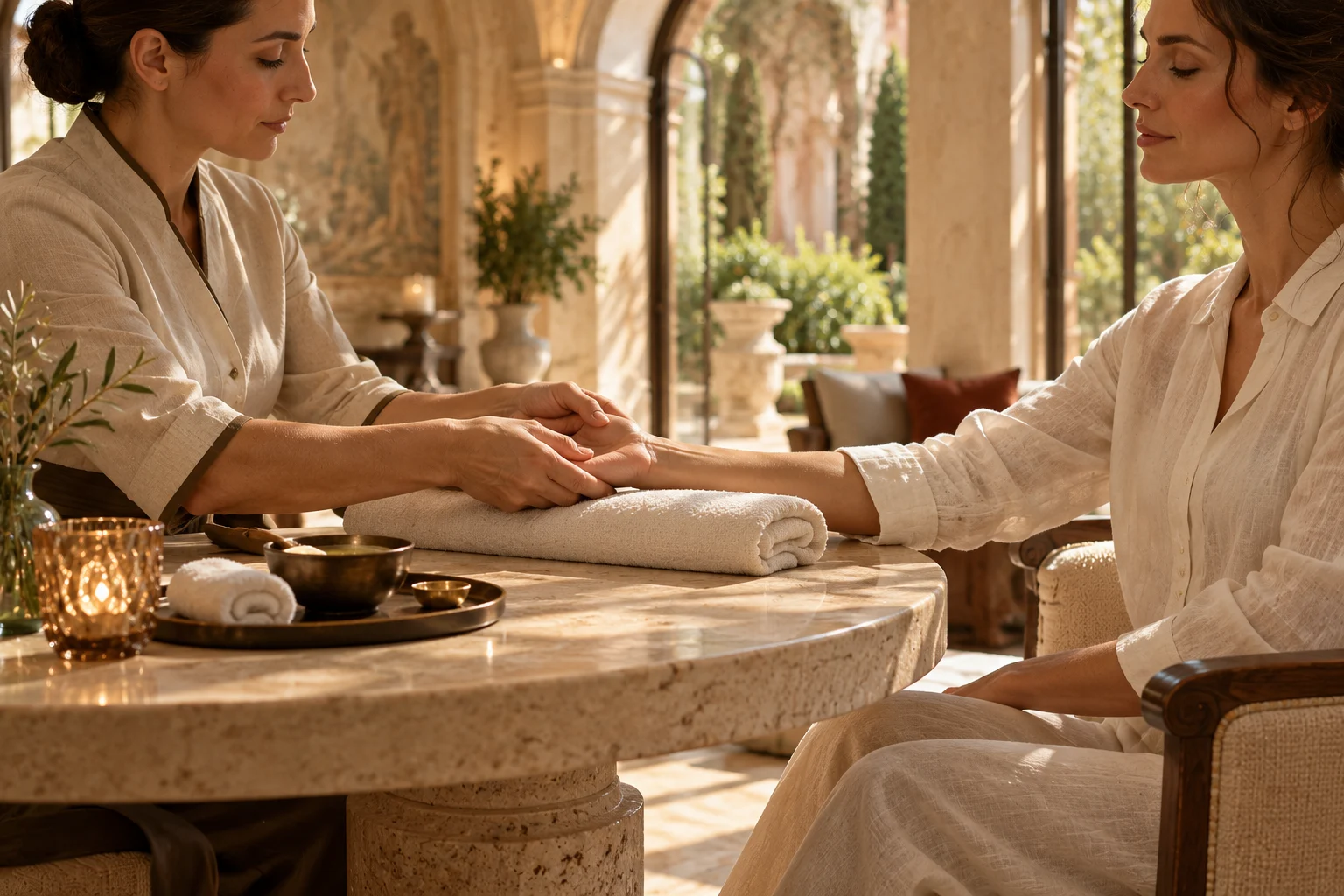 A restful massage in the private treatment room